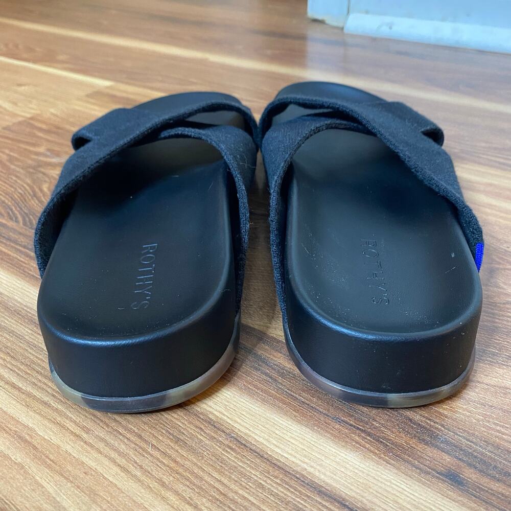 ROTHY’S The Weekend Slide Sandal In Black Size Womens 9 - Picture 9 of 10